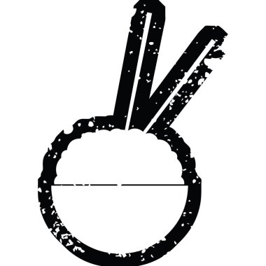 Sıkıntılı etkisi vektör simge çizim bir ekmek kapısı