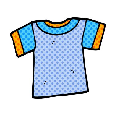 çizgi film doodle tee gömlek