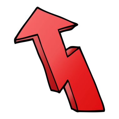 çizgi film doodle büyüme ok