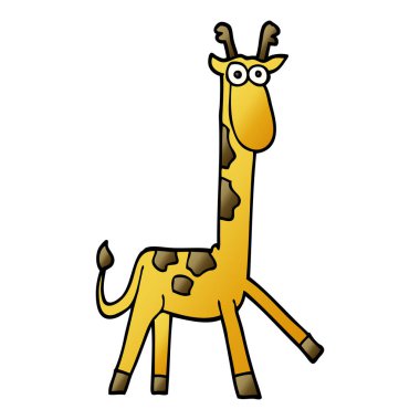 karikatür komik zürafa doodle