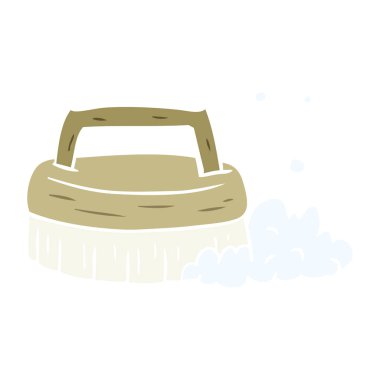 fırça ovma düz renk stil çizgi film