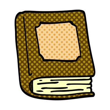 çizgi film doodle kapalı kitap