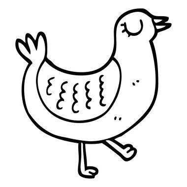 siyah beyaz çizgi film kuş