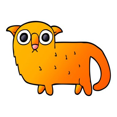 çizgi film doodle komik kedi