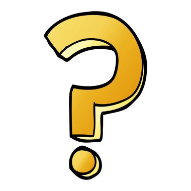 çizgi film doodle soru işareti