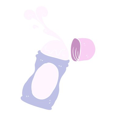 deodorant roll düz renkli çizimi