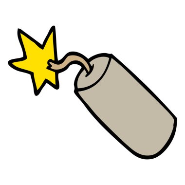 çizgi film doodle dinamit vektör çizim