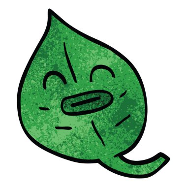 çizgi film doodle sonbahar yaprak