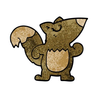 çizgi film doodle emin sincap