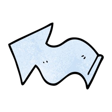 çizgi film doodle işaret eden ok