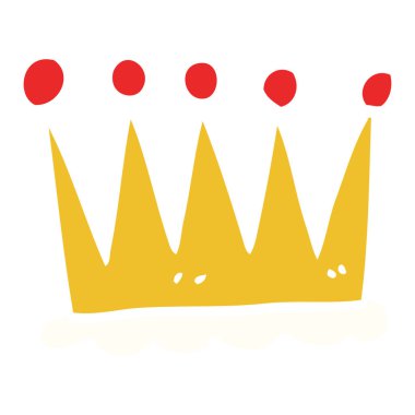 basit çizgi film doodle taç