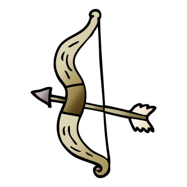 çizgi film doodle yay ve ok