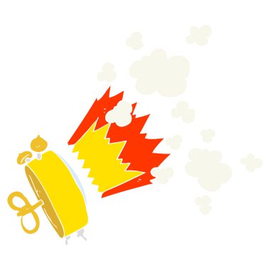 çalar saat düz renkli çizimi