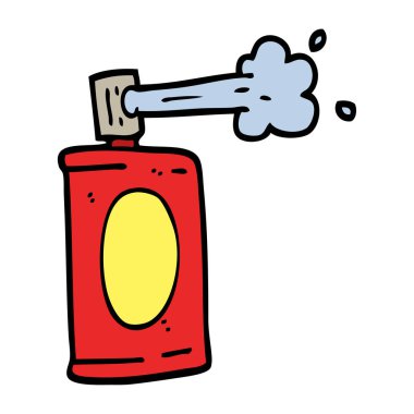 elle çizilmiş doodle tarzı çizgi film sprey olabilir