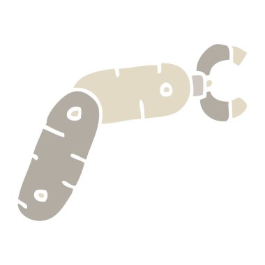 düz renk illüstrasyon karikatür robot kol