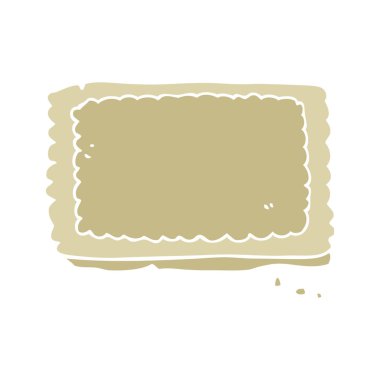 düz renk tarzı çizgi film bisküvi