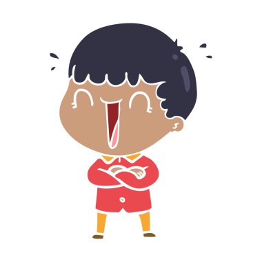 düz renk tarzı çizgi film adam