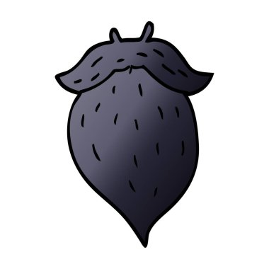 çizgi film doodle takma sakal, vektör çizim