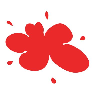 çizgi film doodle boya kırmızı uyarısı