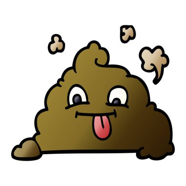 çizgi film doodle kaka, vektör çizim