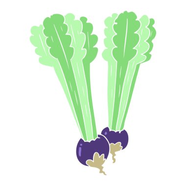 düz renk tarzı çizgi film pancar