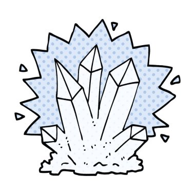 çizgi roman tarzı çizgi film doğal kristaller