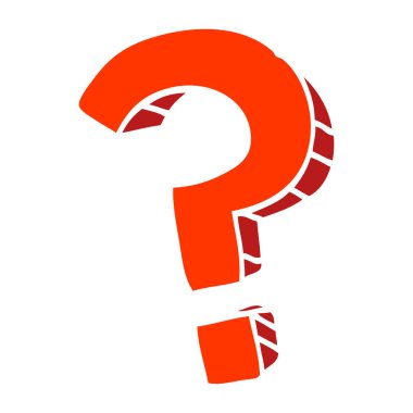 düz renk illüstrasyon karikatür soru işareti