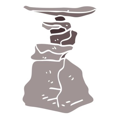 çizgi film doodle kayaların yığılmış