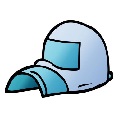 Doodle kap karikatür, illüstrasyon vektör