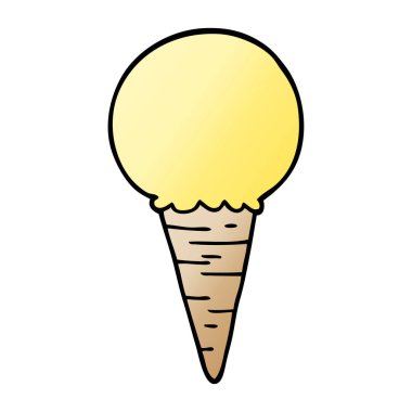 çizgi film doodle dondurma koni