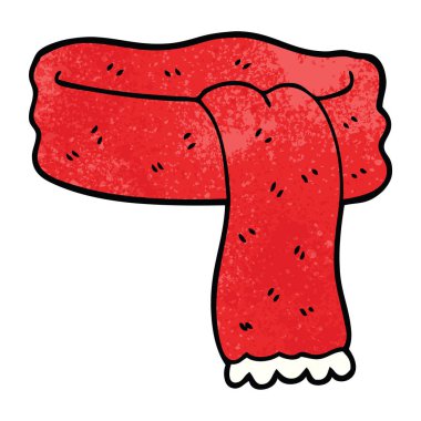 çizgi film doodle eşarp, vektör çizim