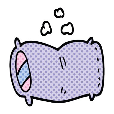 çizgi roman tarzı çizgi film kuştüyü yastık