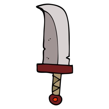 çizgi film doodle hançer, vektör çizim