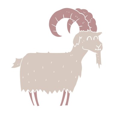 keçi düz renkli çizimi