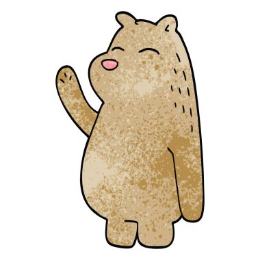 çizgi film doodle ayı sallayarak