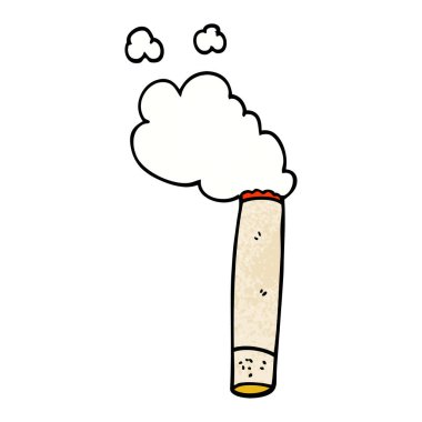 çizgi film doodle sigara, vektör çizim