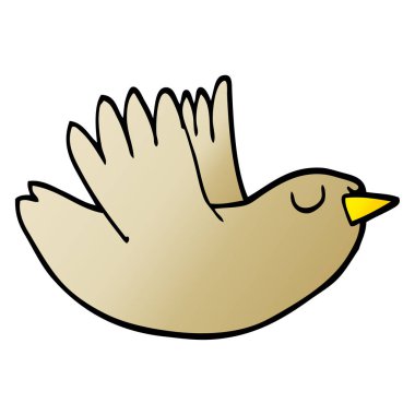 kuş uçan vektör degrade illüstrasyon karikatür