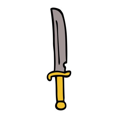 çizgi film doodle bıçak, vektör çizim