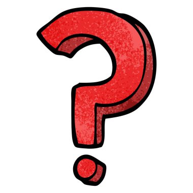 çizgi film doodle soru işareti