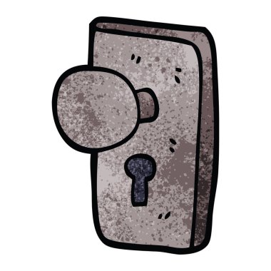 çizgi film doodle anahtar deliği