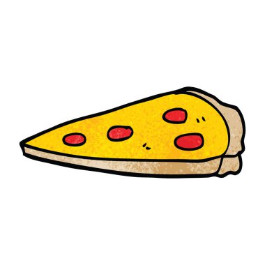 Beyaz arka plan üzerinde izole karikatür doodle pizza