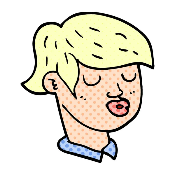 Cartoon Doodle Boys Face — Stock Vector