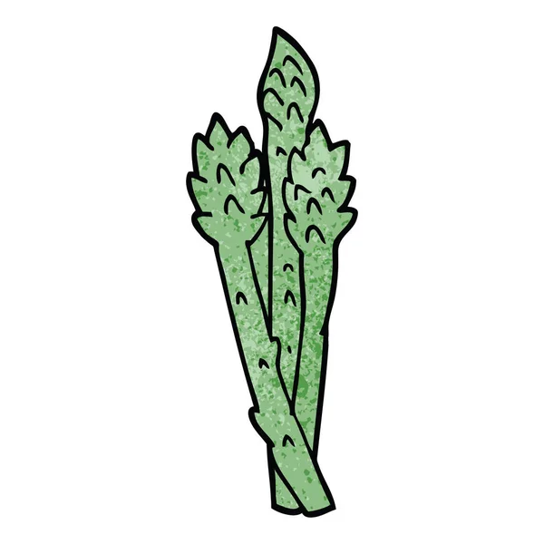 Dessin Animé Doodle Asperges Plante — Image vectorielle
