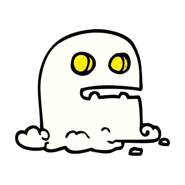 Comic Book Stijl Cartoon Spooky Ghost — Stockvector