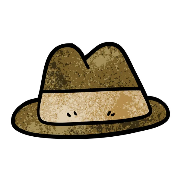 Dessin Animé Doodle Vieux Style Chapeau — Image vectorielle