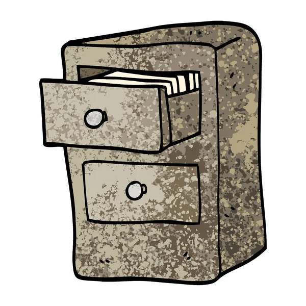 Grunge Texture Illustrazione Cassetti Dei Cartoni Animati File — Vettoriale Stock