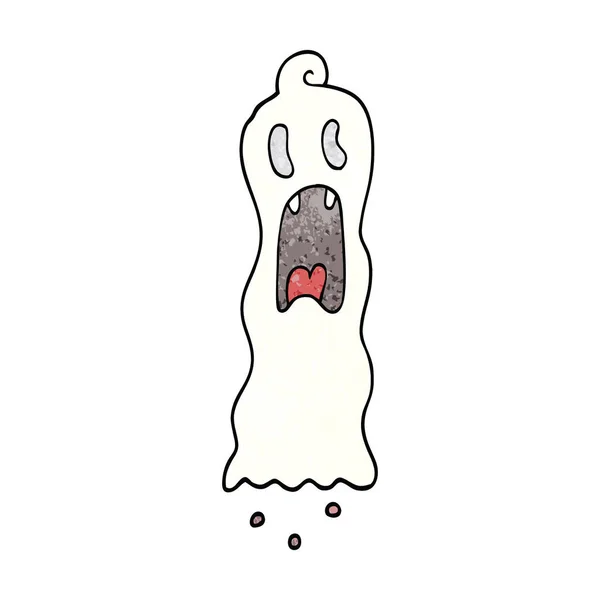 Kreslený Doodle Strašidelný Duch — Stockový vektor
