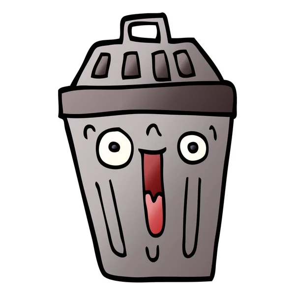 Cartoon Doodle Waste Bin — Stock Vector