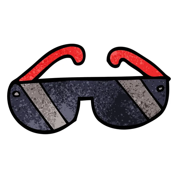 Flat Tecknad Doodle Solglasögon — Stock vektor