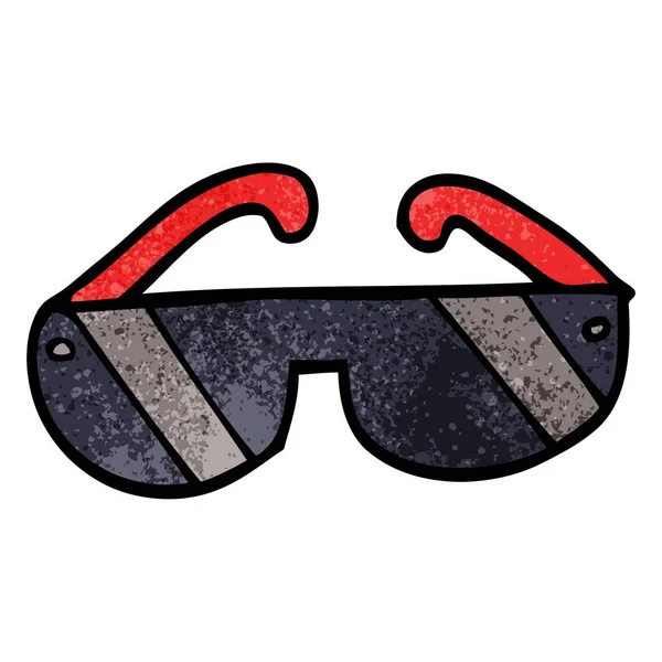 Flache Cartoon Doodle Sonnenbrille — Stockvektor